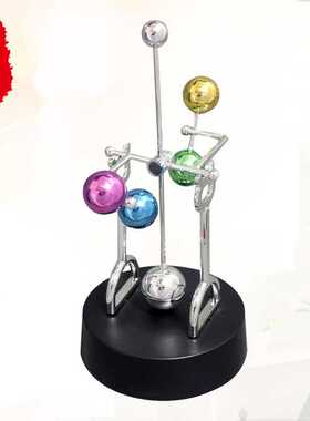 创意摆件办公家居礼品工艺品电动磁性天体模型彩球摇摆器