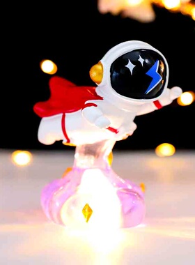 创意新品星际漫步宇航员盲盒手办卡通太空人小灯摆件男生节日礼物