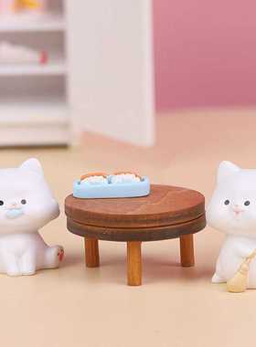 可爱猫猫盲盒迷你公仔手办树脂工艺品办公桌面装饰摆件学生礼品