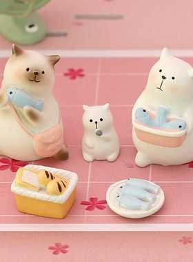 卡通可爱野餐日记盲盒公仔手办迷你玩具摆件少儿节礼物树脂工艺品