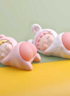 Q弹屁屁君摆件可爱动物树脂公仔办公室解压发泄玩具学生创意礼品