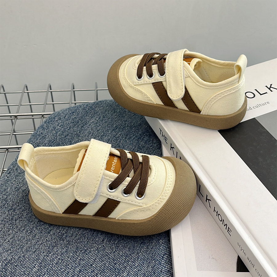 基础百搭款春季新款儿童帆布鞋男女童休闲板鞋幼儿园室内外鞋软底,淘宝优惠券,粉丝福利购,淘宝优惠卷