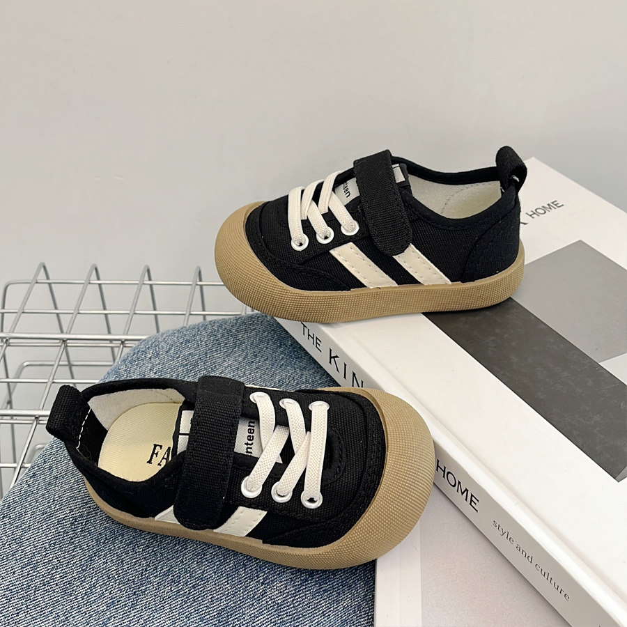 基础百搭款春季新款儿童帆布鞋男女童休闲板鞋幼儿园室内外鞋软底,淘宝优惠券,粉丝福利购,淘宝优惠卷