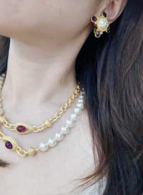 复古欧美宫廷风包邮耳夹镀真金