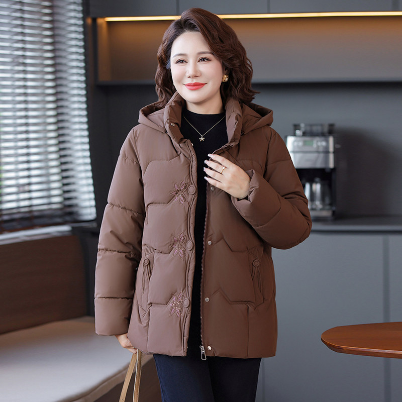 2025新款妈妈冬装高级感国风外套中老年女装奶奶冬季大码保暖棉袄-图2