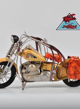 铁艺摩托车咖啡厅酒吧装饰摆件