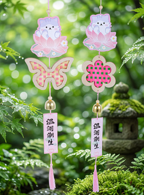 新中式春日竹编风铃DIY材