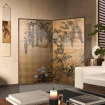 Oriental Aesthetics New Chinese Ancient Painting Screen Partition Living Room Day Style Sofa Background Wall Tea Room Mobile Art Folding Screen