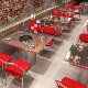 Industrial style stainless steel barbecue table hot pot table