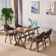 Retro industrial style themed bar and restaurant table and chair combination