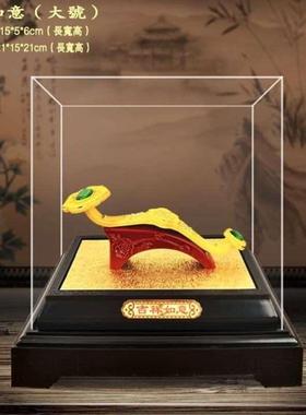 绒沙金如意摆件 装饰工艺品摆设 客厅办公室生日乔迁开业贺寿礼品