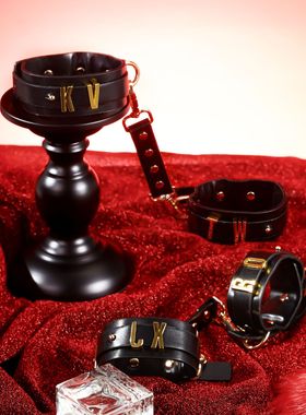 DIY字母项圈皮革金属链条项链