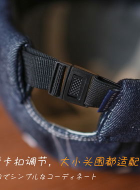 复古牛仔男款瓜皮帽显脸小大头围