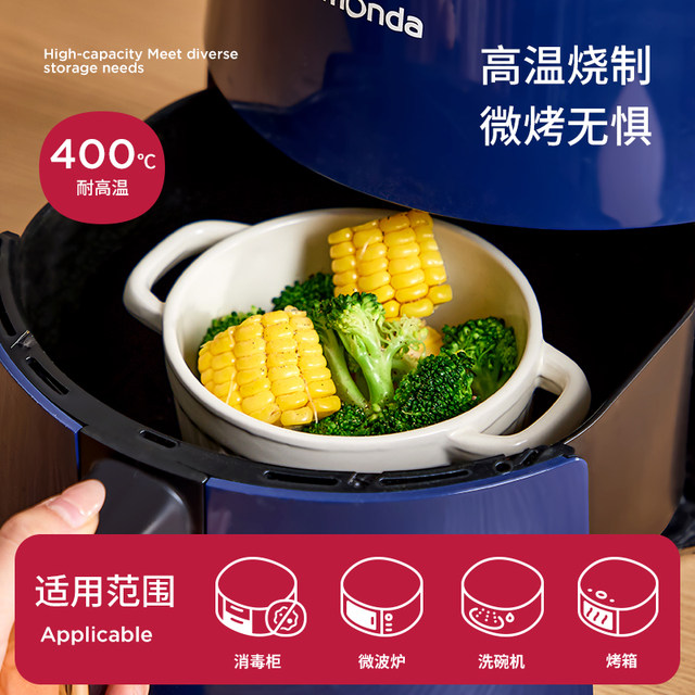 Ceramic boiled egg bowl steamed rice steamed vegetables bowl stewed with water