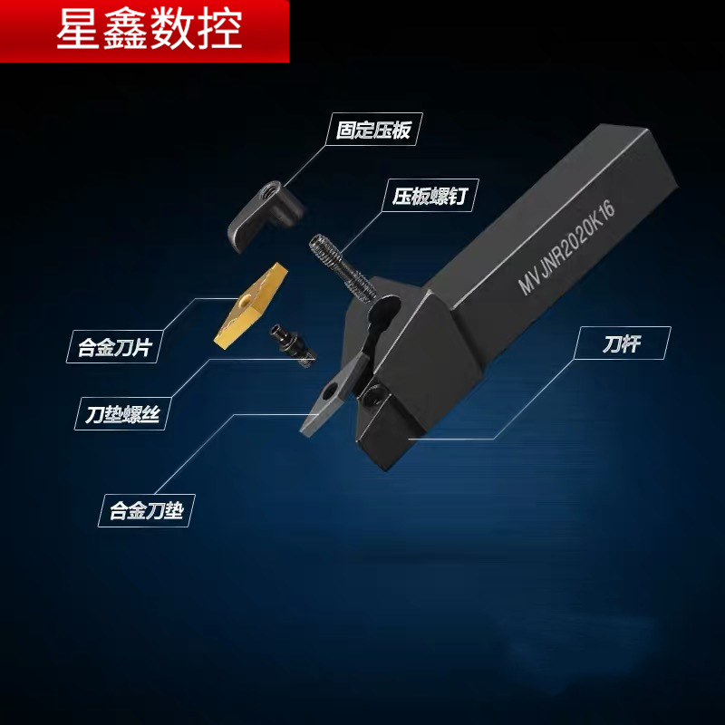 外圆车刀MVJNR2020K16/2525M16复合式93度数控外圆正反手车刀刀杆 - 图1
