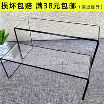 Acrylic Shoe Rack Display Triple ornament Shelf Composition Organic shoe brace Transparent Black Side Thickened can be made Color