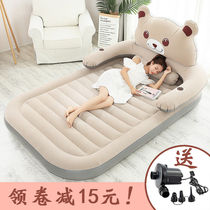 (free air pump) Home Air cushion bed linen Man Double portable cartoon Inflatable Bed home 1 2 m 1 5