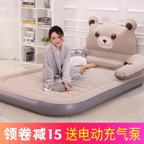 Cartoon Inflatable Mattress Single For Single Home Tatami Portable Outdoor Sloth Sofa Bed Air Cushion Bed Double 1 5