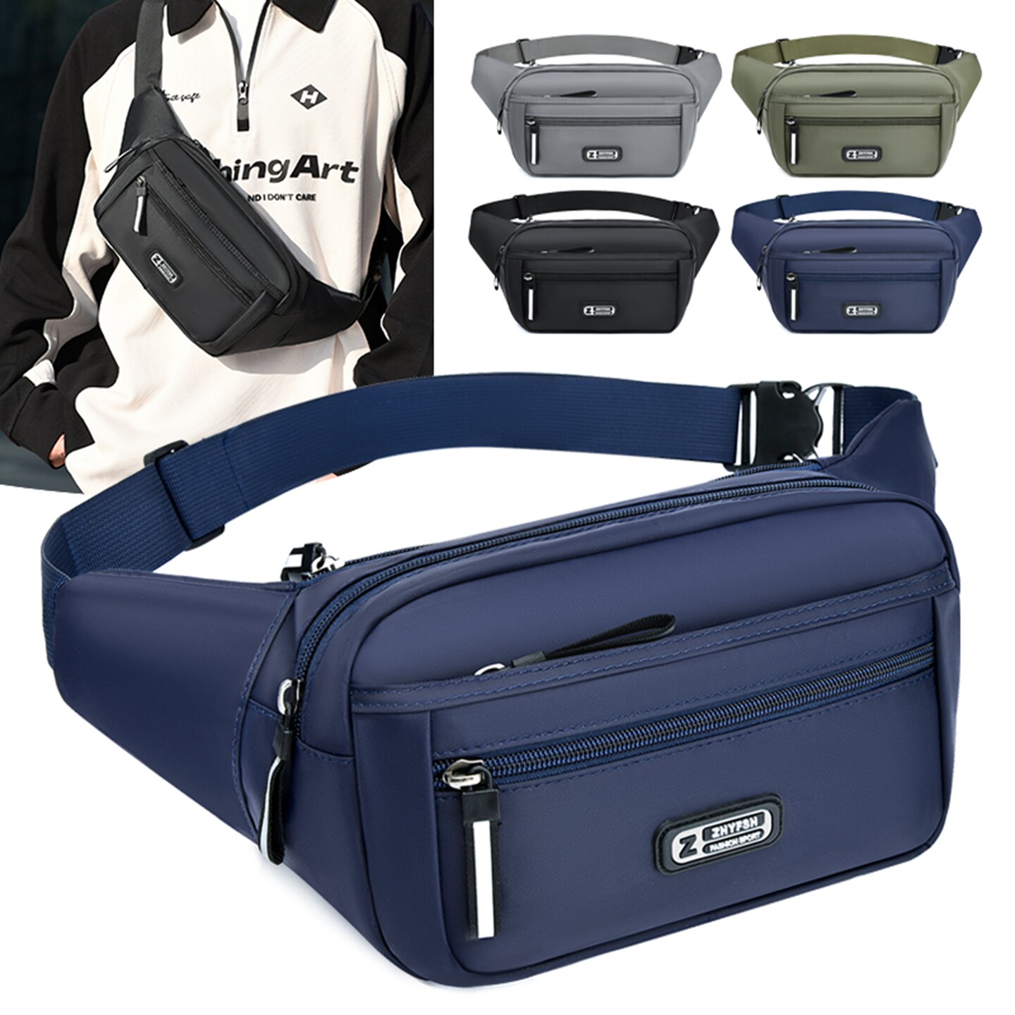 Wear-resistant and waterproof multifunctional men's tool belt bag