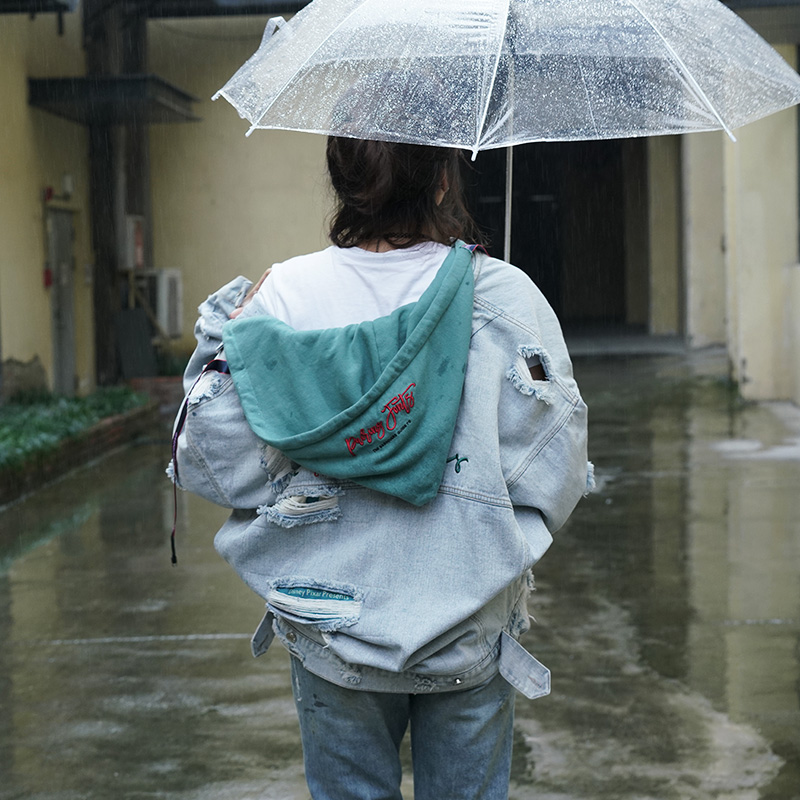 清仓 牛仔外套女宽松原宿男友风bf个性破洞水洗春秋新款牛仔衣 - 图0