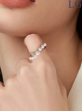 Miki某to同款多珠珍珠戒指