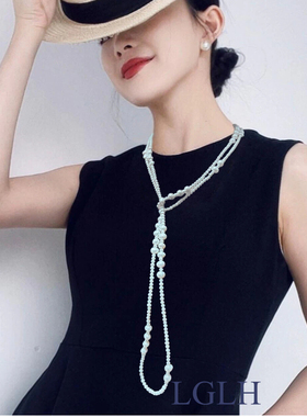 高级设计感一款多戴长款毛衣链