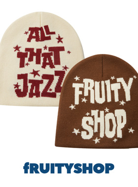 fRUITYSHOP | 星星logo提花针织冷帽 欧阳娜娜同款 时尚百搭帽子