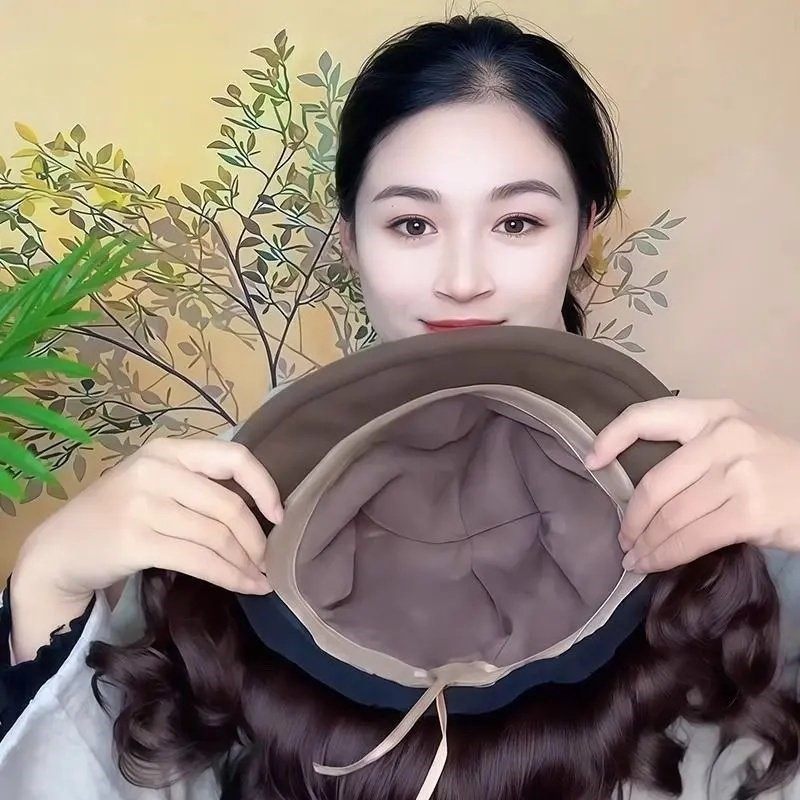 假发一体帽子女秋冬洋气渔夫帽短卷发全头套时尚妈妈款帽子假发,淘宝优惠券,粉丝福利购,淘宝优惠卷