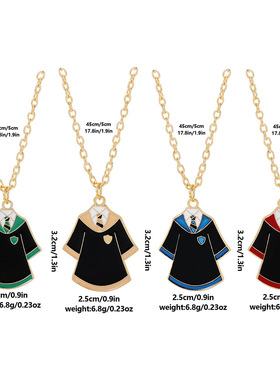 英伦风魔法学院校服项链领带吊坠勋章标志合金挂链男女饰品小礼物