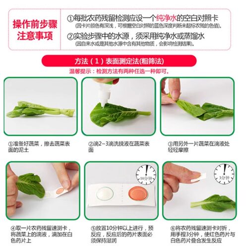 绿洲农药残留速测卡 农残速测检测仪试纸试剂卡农药残留测试卡 - 图2