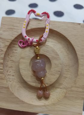 手工DY钥匙包挂玉石玛瑙雕刻新品上新惊爆低价火热进行中