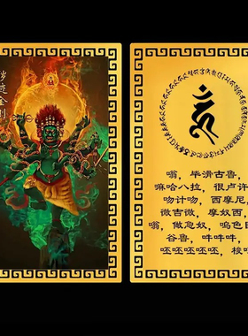 秽迹金刚金卡南无大权力士神王佛金属卡片佛卡画像随身男女岁跡卡