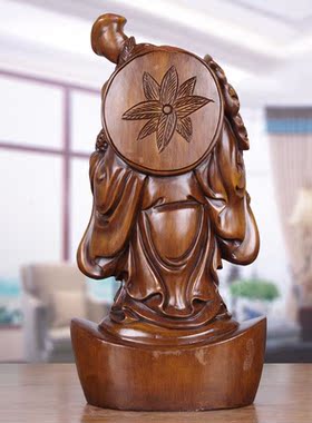 弥勒佛摆件实木雕塑聚财客厅招财风水家居装饰笑佛大肚佛开业礼品