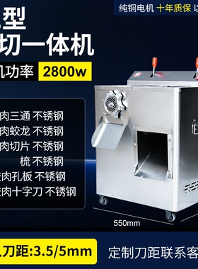 绞肉机切肉机不锈钢商用大功率切