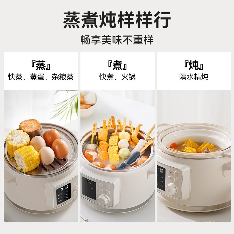 多利科电蒸锅多功能小型家用蒸煮能一体锅不锈钢锅1-2人食炖多功,淘宝优惠券,粉丝福利购,淘宝优惠卷