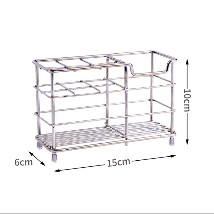 201不锈钢牙膏牙刷六格置物架 摆台式牙具架洗漱牙刷架子一家四口