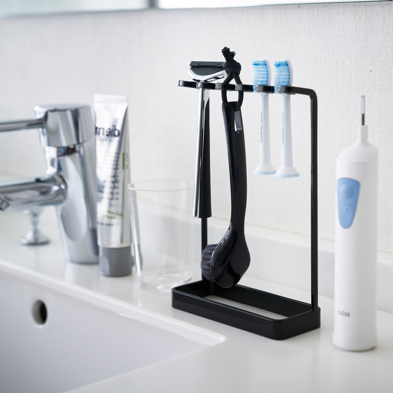 北欧简约立式电动牙刷置物架卫生间浴室悬空牙刷挂架双人家用酒店-图1