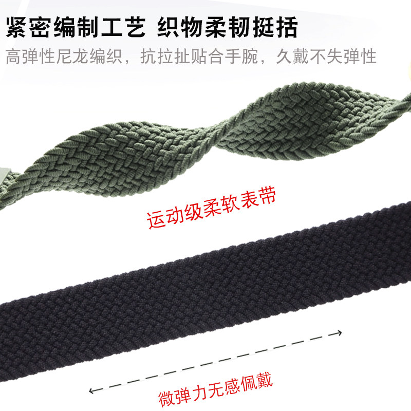 适配卡西欧DW5600 GWM5610 GWB5600 GW5000 5035编织尼龙改装表带 - 图2