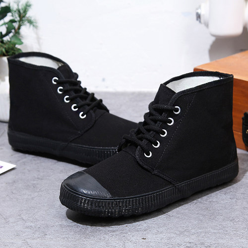 正品高帮解放鞋帆布黑色鞋子劳保鞋耐磨农田鞋工作鞋防尘户外透气 - 图2