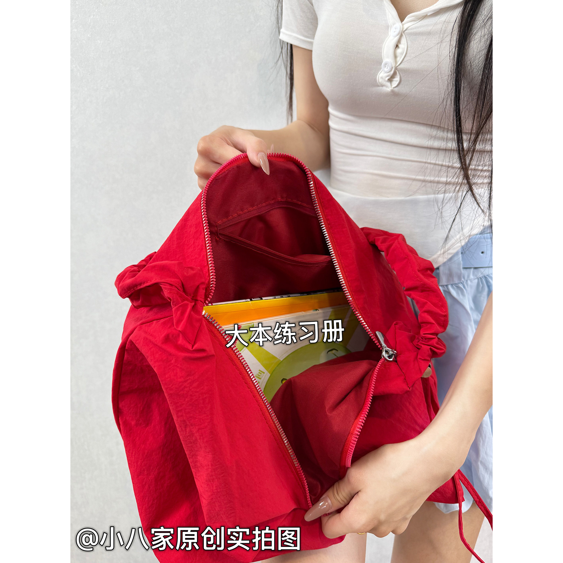 红色布包包女式2025新款通勤学生简约百搭大气轻便抽带腋下斜挎包,淘宝优惠券,粉丝福利购,淘宝优惠卷