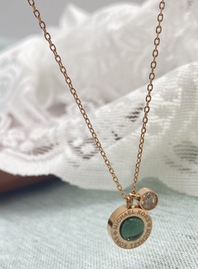 镀金铜铸十字链女精致气质项链