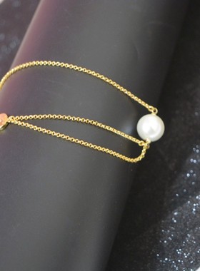 铜铸镀金十字链女时尚项链精致