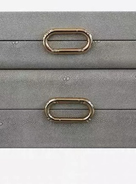 欧式轻奢创意木质皮革装饰摆件