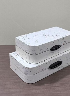 现代简约轻奢皮革首饰收纳盒