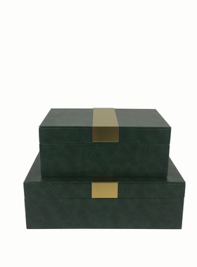 现代简约轻奢皮革首饰收纳盒