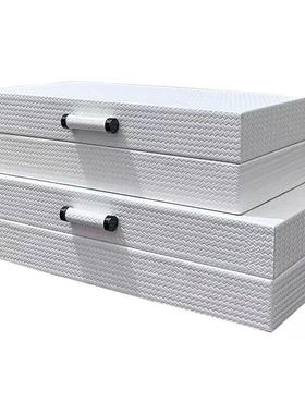 现代简约轻奢皮革首饰收纳盒