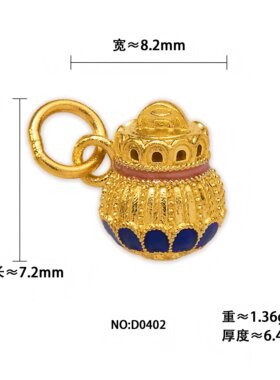 足金999纯金黄金镂空花丝花托花意盎然手串好事发生提溜葫芦花朵