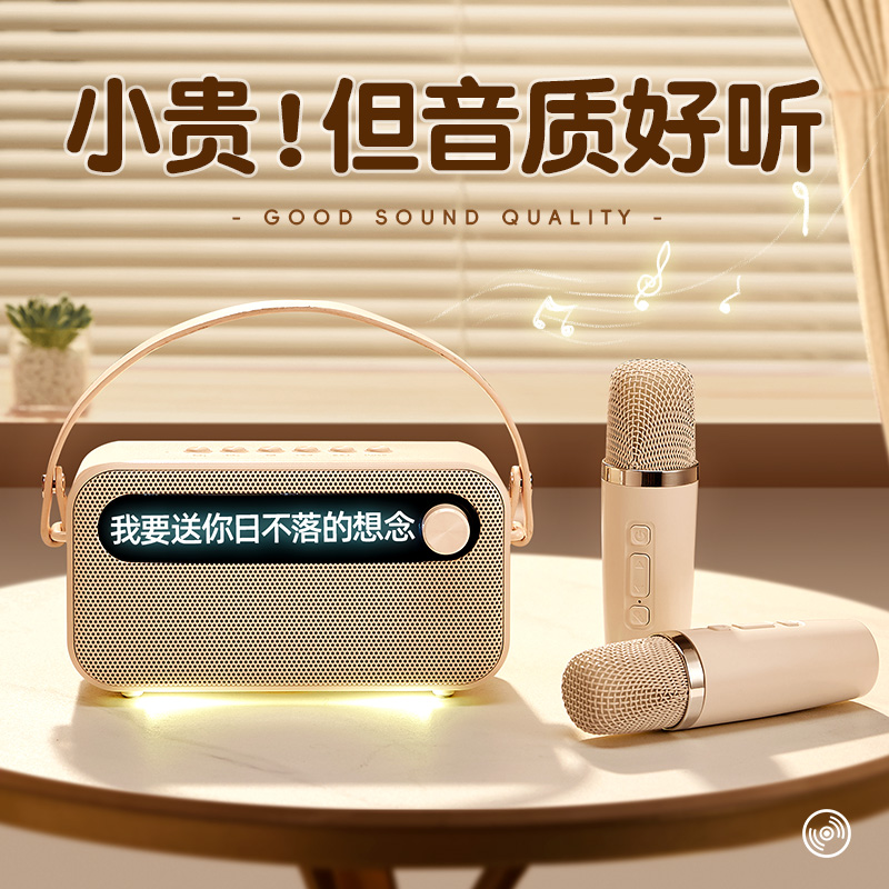 麦克风话筒屏幕歌词音响一体机蓝牙小型音箱61六一儿童节礼物唱歌
