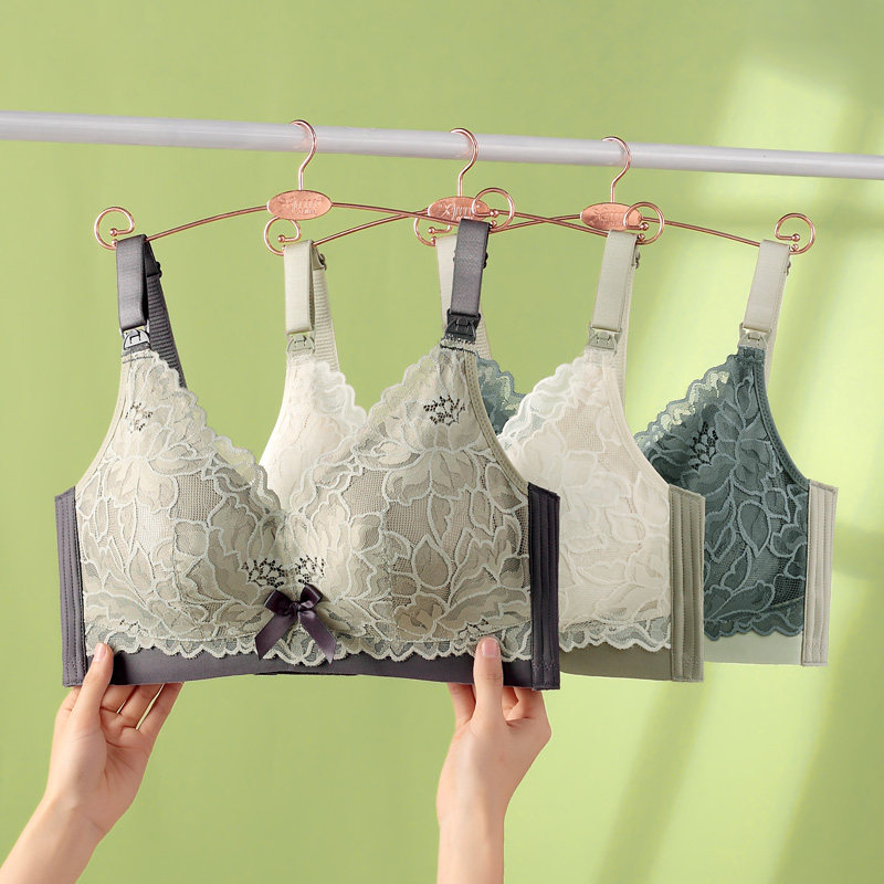 孕妇文胸怀孕期喂奶聚拢大码大胸 港模哺乳文胸