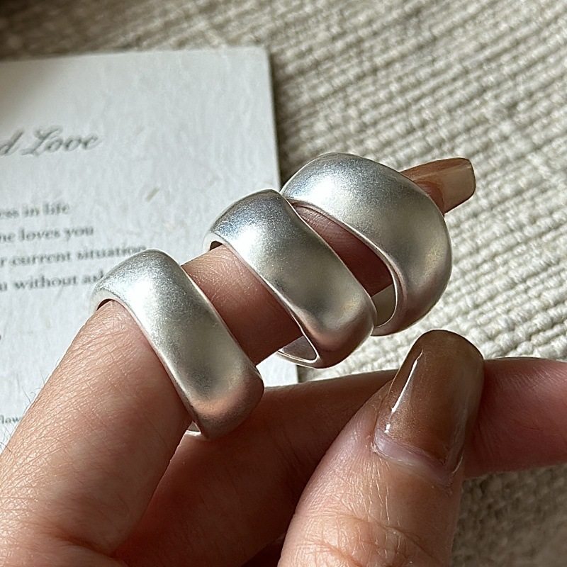 S925纯银韩版小众设计感闭口重工日系博主指环韩国风时髦戒指,淘宝优惠券,粉丝福利购,淘宝优惠卷